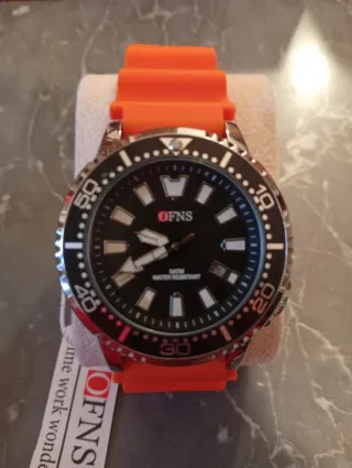 Orologio Uomo OFNS Gomma Arancione morbida Imperm