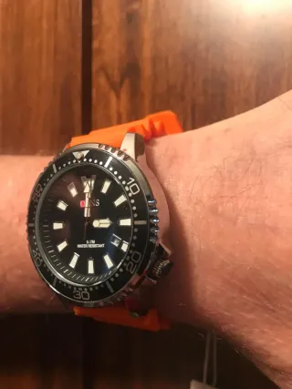 Orologio Uomo OFNS Gomma Arancione morbida Imperm