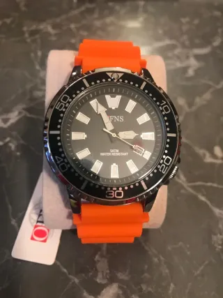 Orologio Uomo OFNS Gomma Arancione morbida Imperm