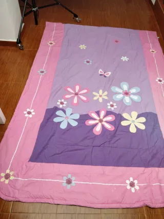 Dos Colchas infantil hada morada y rosa