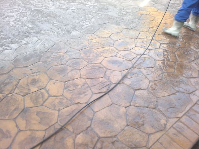 Pavimento hormigón impreso y pulido