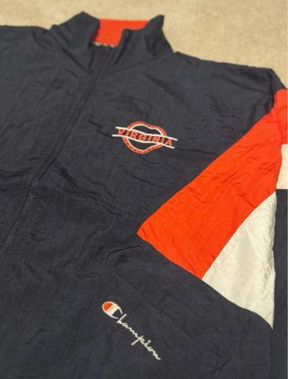 Giacca Vintage Champion Blu Arancione