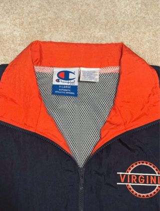 Giacca Vintage Champion Blu Arancione