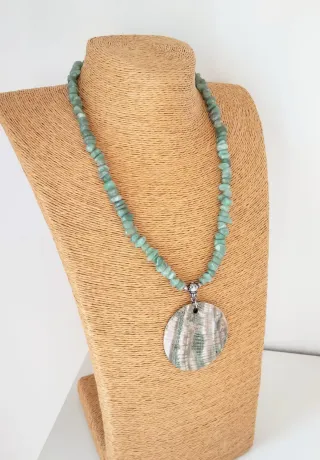 Collana avventurina e madreperla