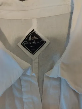 Blusa blanca sin mangas XL mujer