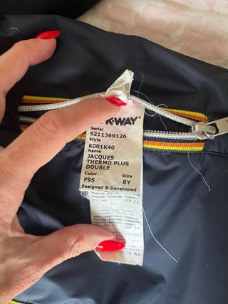 Piumino K-WAY ragazzo blu scuro