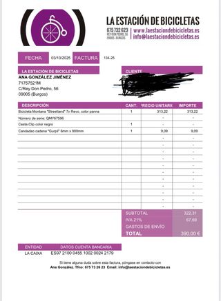 Bicicleta Urbana MONTAÑA