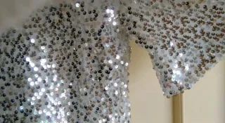 Top lentejuelas plateadas