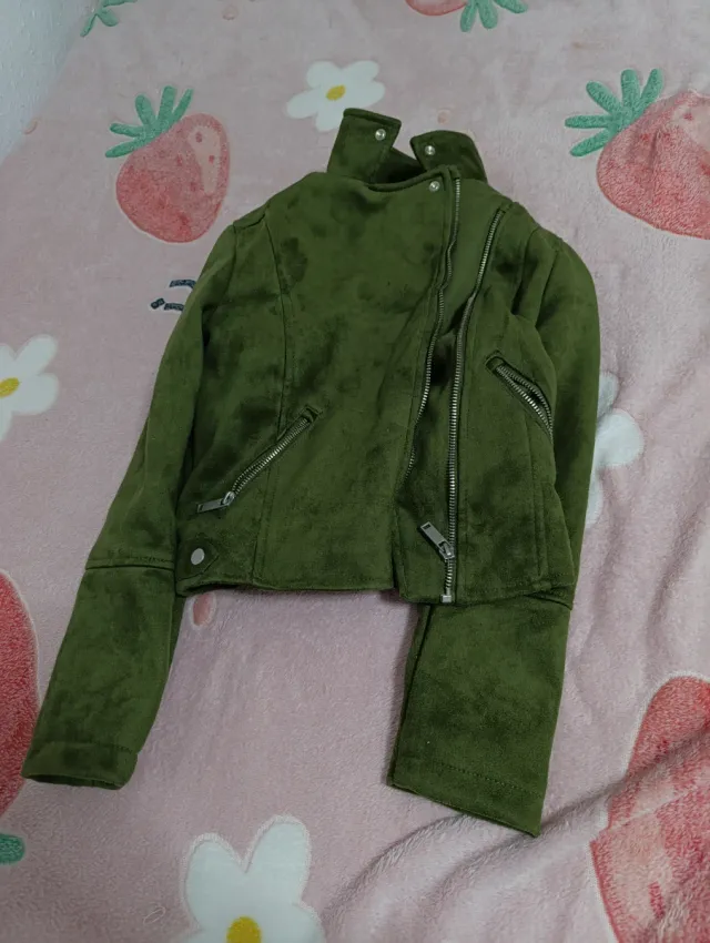 Cazadora antelina verde niña 11-12 años