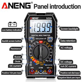 Multímetro Digital ANENG SZ06 1999 Cuentas