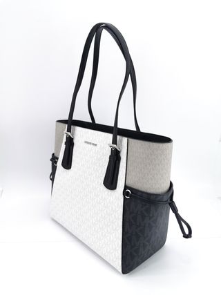 Borsa grande Michael Kors grigia bianca