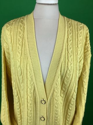 Cardigan donna vintage a trecce taglia 52