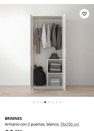 Armadio IKEA BRIMNES bianco 78x190 cm usati per 70 EUR su