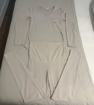 Conjunto premamá 2 piezas beige