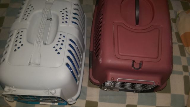 Transportines para mascotas (rojo y blanco)