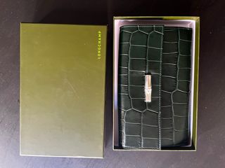 Cartera Longchamp verde cocodrilo