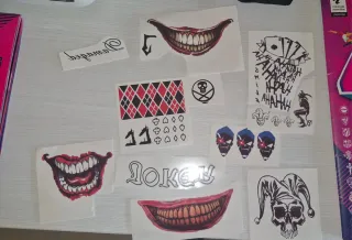 Tatuajes temporales Joker disfraz
