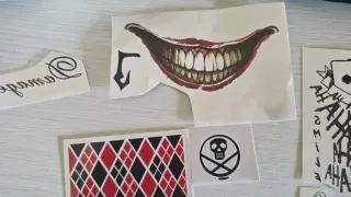 Tatuajes temporales Joker disfraz