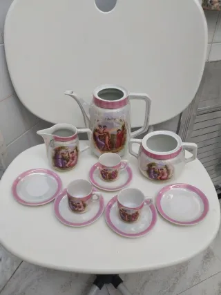 Set caffè vintage decorato