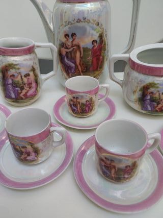 Set caffè vintage decorato