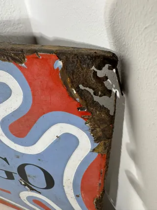 Insegna Vini Zignago pubblicitaria smaltata