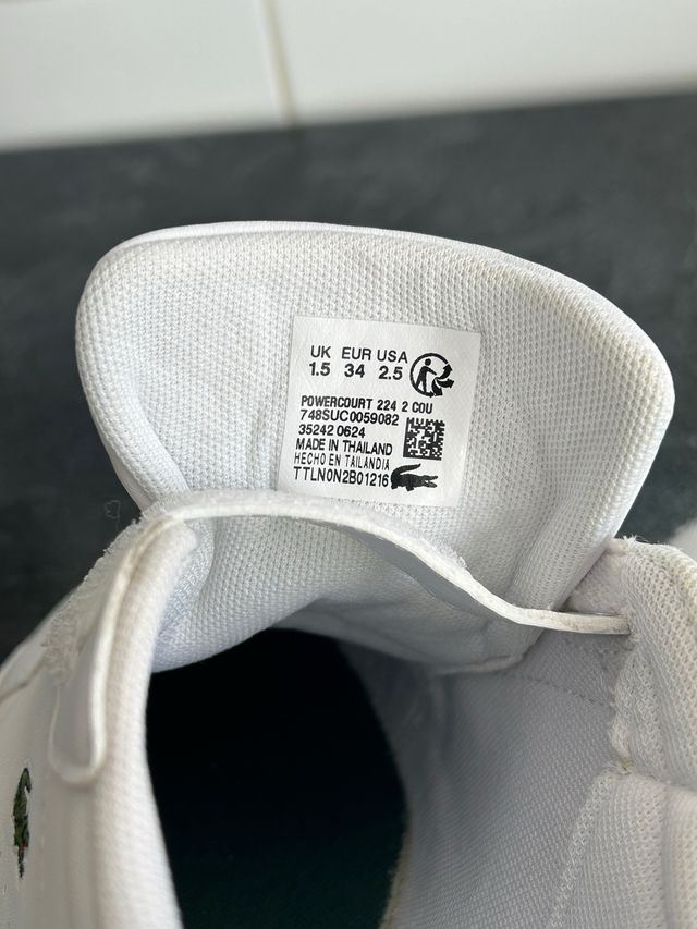 Zapatillas Lacoste Piel Blancas