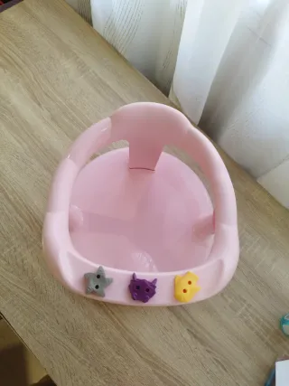 Asiento de baño para bebé rosa