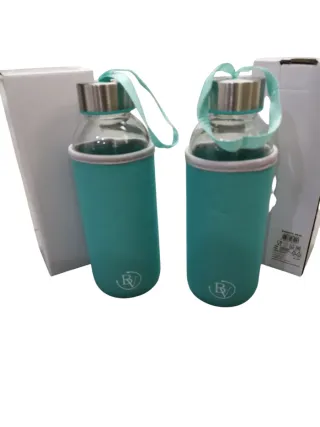 2 Borracce Vetro Bottega Verde da 400 ml