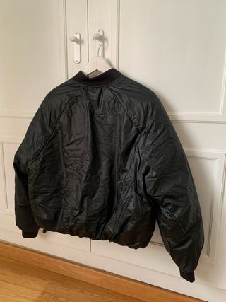 Chaqueta bomber negra mujer