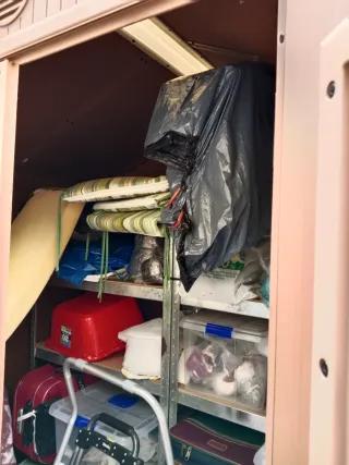 Caseta de jardín de resina marrón