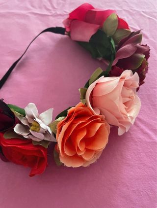 Corona de flores para Halloween