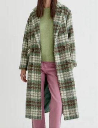 Abrigo cuadros oversize Pull&Bear T. L NUEVO