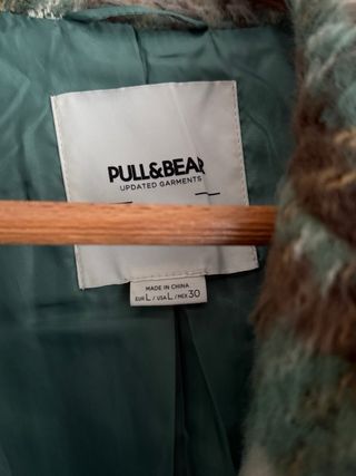 Abrigo cuadros oversize Pull&Bear T. L NUEVO