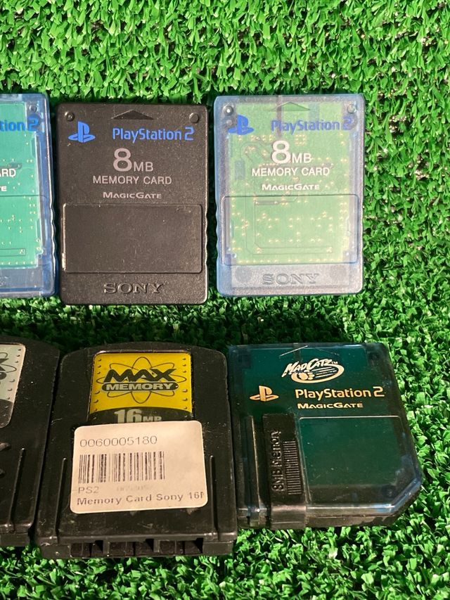 Lote Memory Cards PS2 Sony 8MB y 16MB