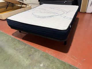 SOMIER LAMAS ANCHAS Y  COLCHON VISCO 150x190