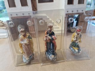 3 Figuras Reyes Magos Resina Nuevas