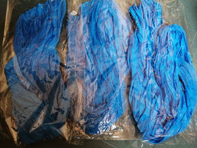 Pashmina blu elettrico iridescente 3 pezzi