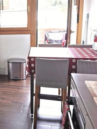 Mesa alta cocina IKEA metal blanca