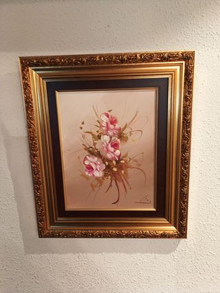 Mesita recibidor de madera y porcelana