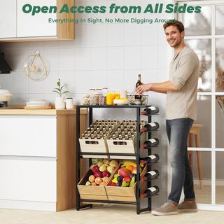 Estantería Metálica para Cajas de Bebidas