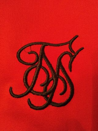 Pantalón chándal SikSilk negro y rojo