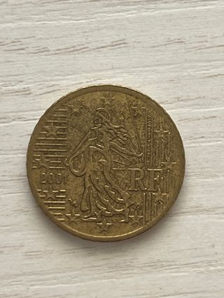 Moneda 50 céntimos RF Francia 2001
