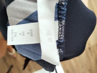 Falda plisada larga rayas azules