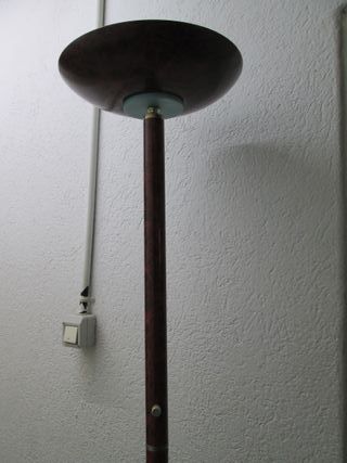 Lámpara de pie metal y cristal