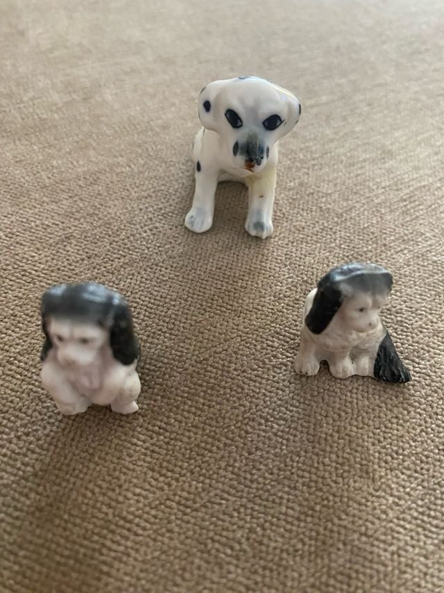 2 Perritos porcelana antiguos