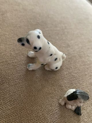 2 Perritos porcelana antiguos