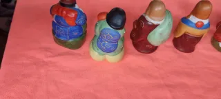 Lote 6 Figuras Porcelana Dioses Suerte Japoneses