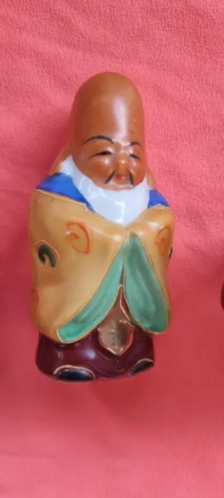 Lote 6 Figuras Porcelana Dioses Suerte Japoneses