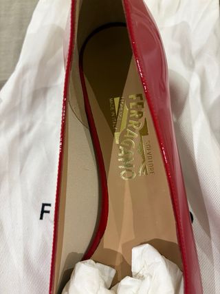 Zapatos Ferragamo Mujer Rojo Charol