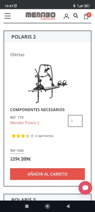 Portabicicletas Menabo Polaris 2